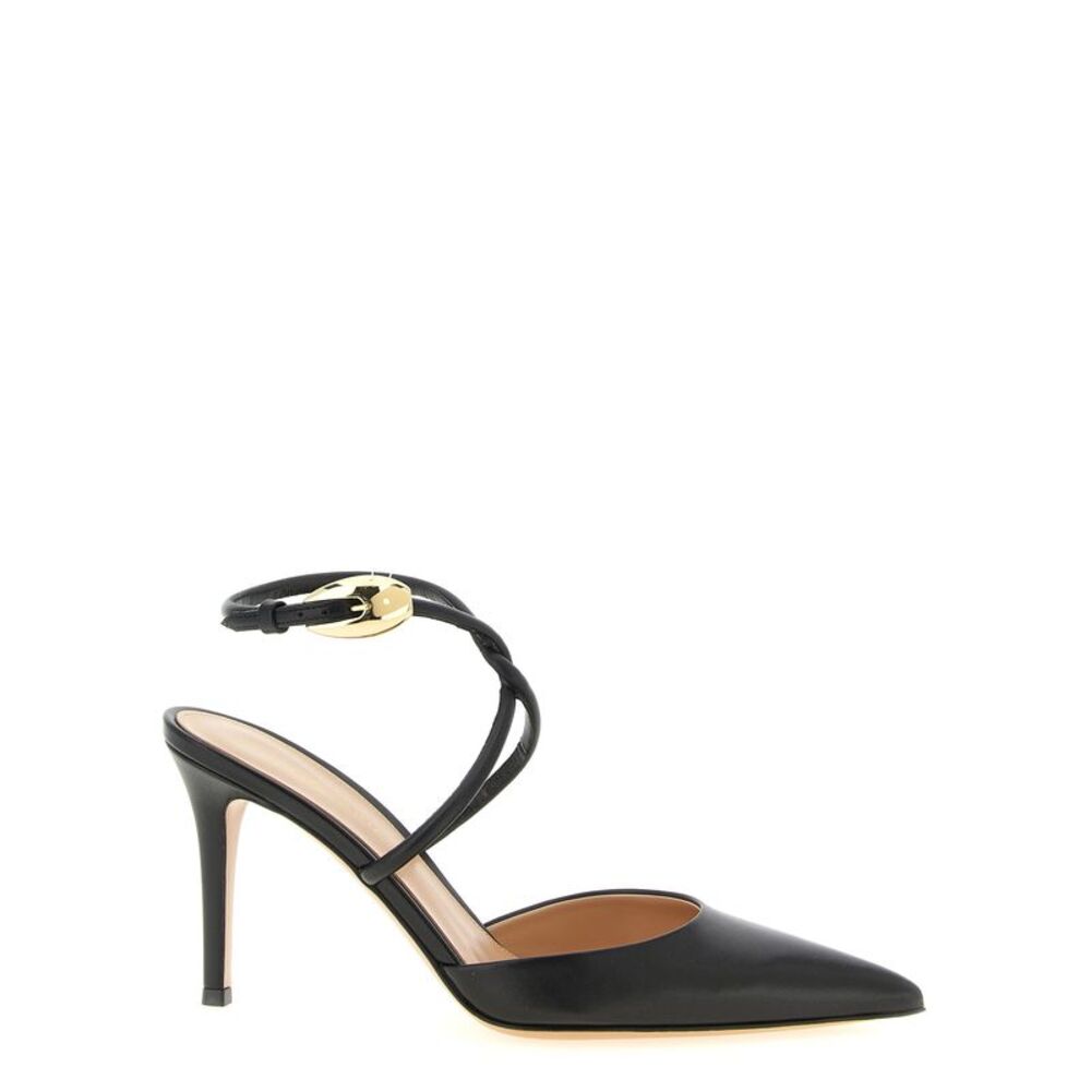 Gianvito Rossi Black Lamb Leather High Heel Women's Pumps